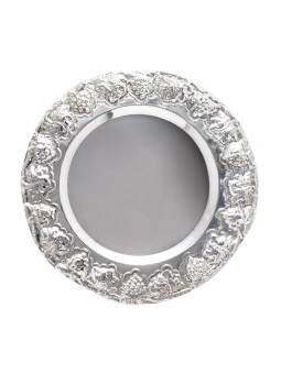 Sterling Silver Kiddush Cup Plate , Tu B'Av Gifts , Israeli Judaica