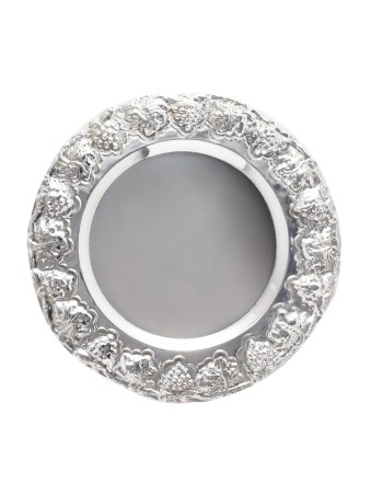 Plaque de coupe de Kiddouch en argent sterling, cadeaux Tu B'Av, Judaica israélienne