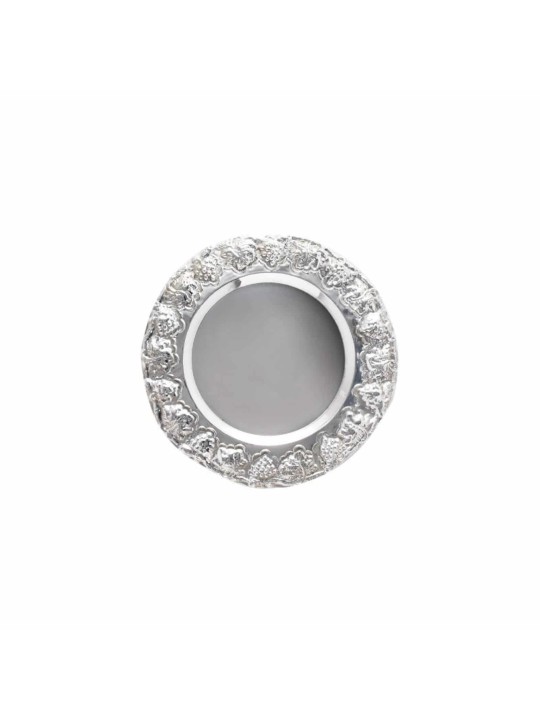 Sterling Silver Kiddush Cup Plate , Tu B'Av Gifts , Israeli Judaica