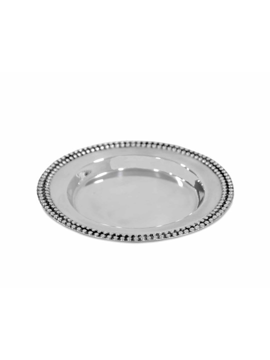 Beautiful Sterling Silver Kiddush Cup Plate , Tu B'Av Gifts , Israeli