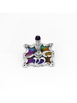 Dreidel avec magnifique émail et améthyste , Dreidels , Judaïque israélien