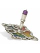 Dreidel with Magnificent Enamel & Amethyst , Dreidels , Israeli Judaic