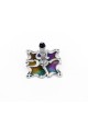 Dreidel with Magnificent Enamel & Amethyst , Dreidels , Israeli Judaic
