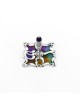 Dreidel with Magnificent Enamel & Amethyst , Dreidels , Israeli Judaic