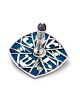 Blue Dreidel with Natural Amethyst Stone , Dreidels , Israeli Judaica