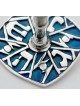 Blue Dreidel with Natural Amethyst Stone , Dreidels , Israeli Judaica