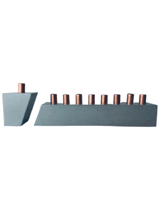 Menorah modulaire en béton, menorahs modernes de Hanoukka, Judaica israélienne