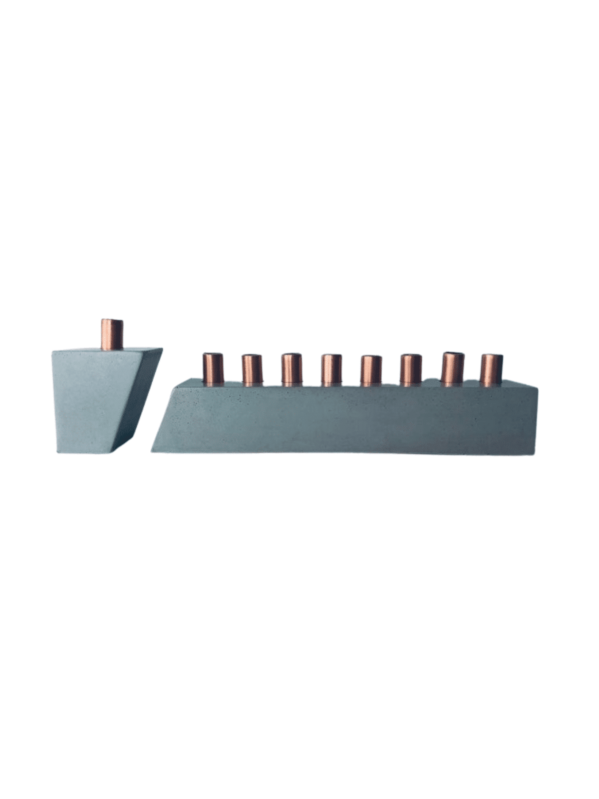 Menorah modulaire en béton, menorahs modernes de Hanoukka, Judaica israélienne