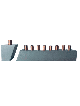 Menorah modulaire en béton, menorahs modernes de Hanoukka, Judaica israélienne