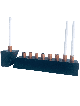 Menorah en béton noir, menorahs Hanukkah modernes, Judaica israélienne