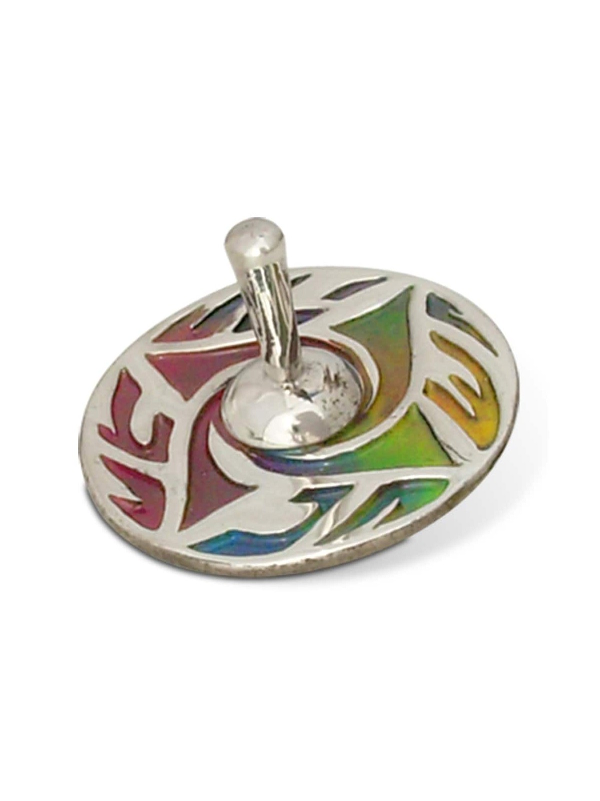 Sterling Silver Dreidel with Modern Design , Dreidels , Israeli Judaic