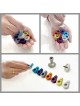 Floral Aluminum Dreidel & Menorah Matte , Dreidels , Israeli Judaica