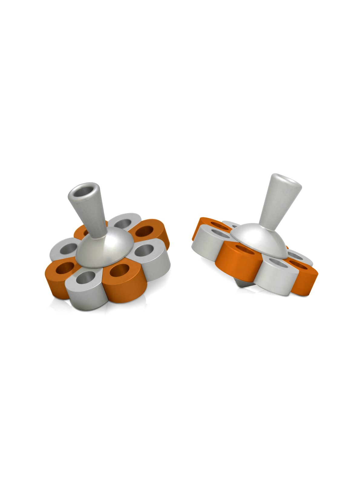 Floral Aluminum Dreidel & Menorah Matte , Dreidels , Israeli Judaica