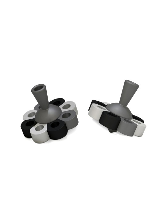 Dreidel en aluminium floral et Menorah Matte , Dreidels , Judaica israélien