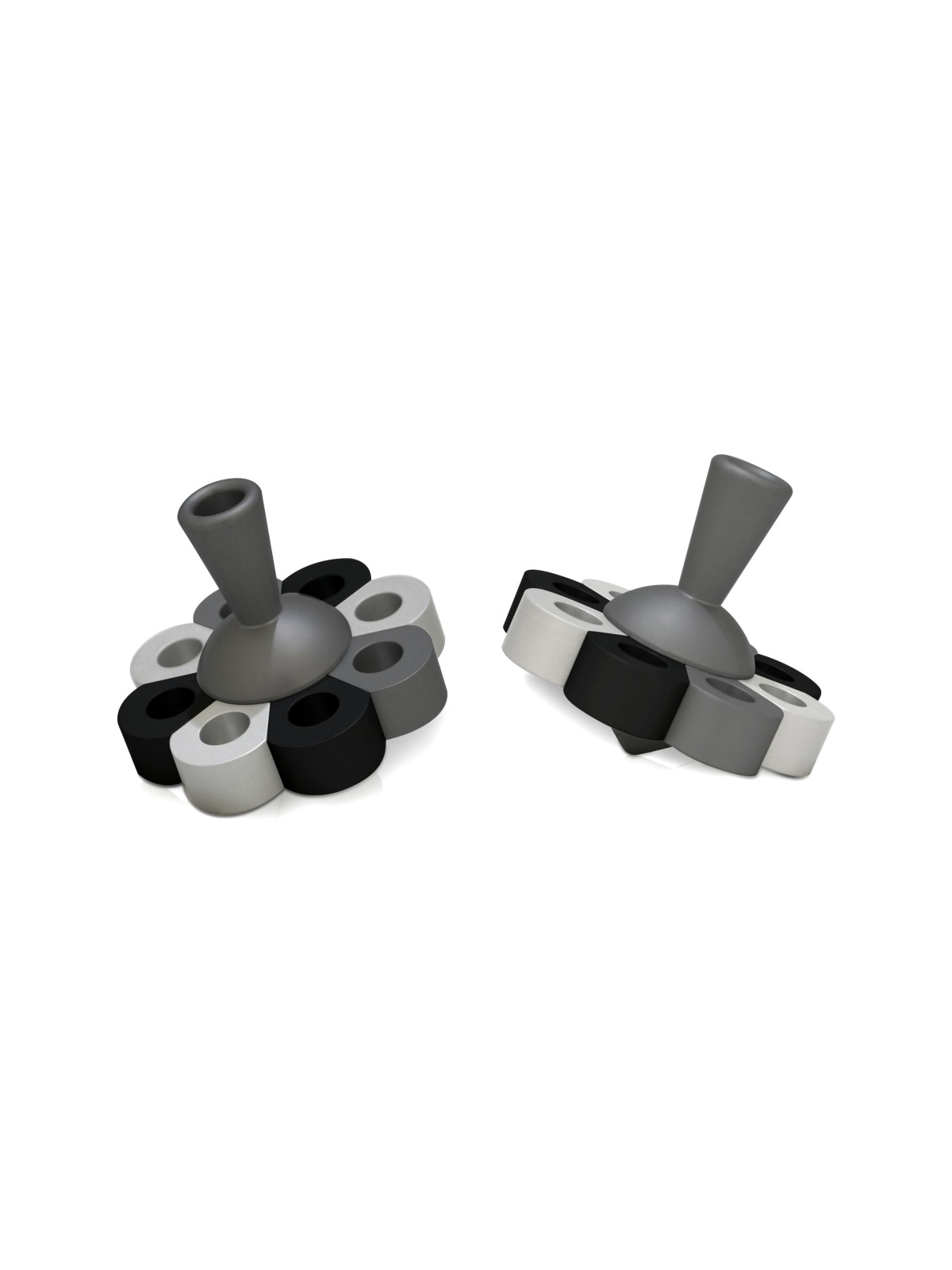 Dreidel en aluminium floral et Menorah Matte , Dreidels , Judaica israélien