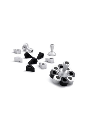 Sterling Silver Anoodized Aluminum Dreidel with Lo , Dreidels , Israel