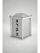 Aluminum Square Shape Tzedakah Box with Bars , Tzedakah Boxes , Israel