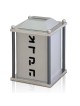 Boîte de Tzedakah de forme carrée en aluminium avec barres, boîtes de Tzedakah, Israël