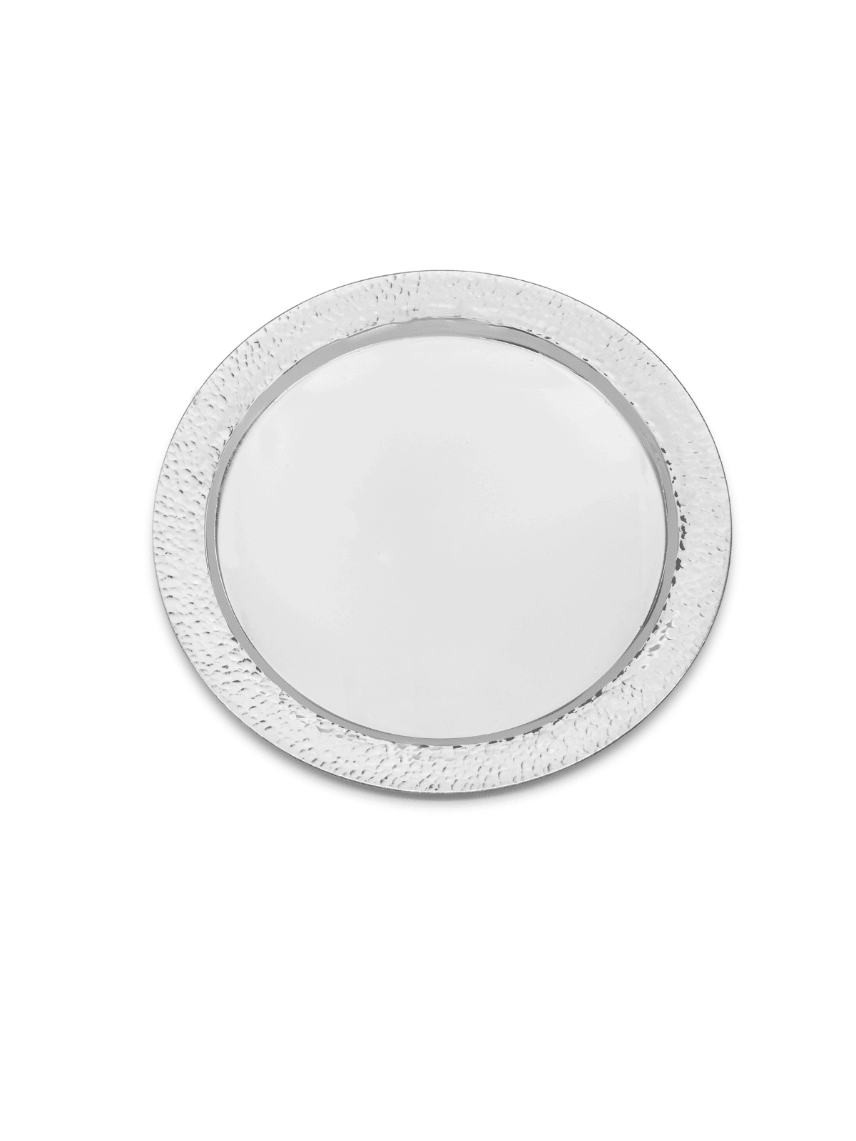 Plateau Havdalah en aluminium martelé avec look argenté, cadeaux Tu B'Av, Isr