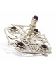 Dreidel unique avec pierre d’améthyste naturelle, Dreidels, judaïque israélien