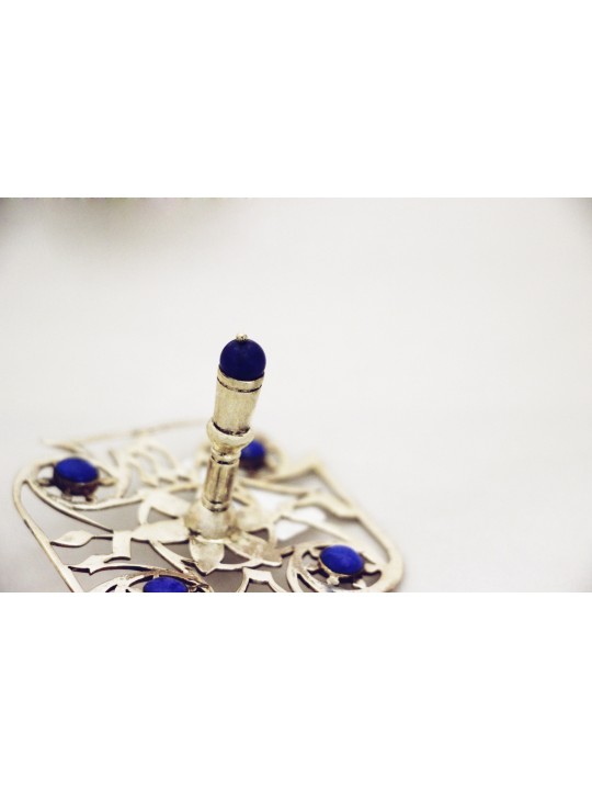 Dreidel unique avec pierre d’améthyste naturelle, Dreidels, judaïque israélien