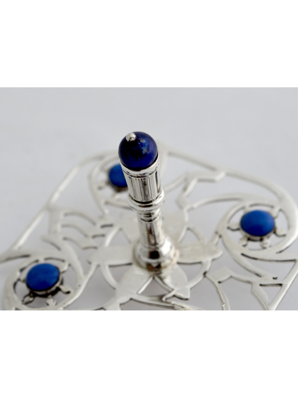 Dreidel unique avec pierre d’améthyste naturelle, Dreidels, judaïque israélien