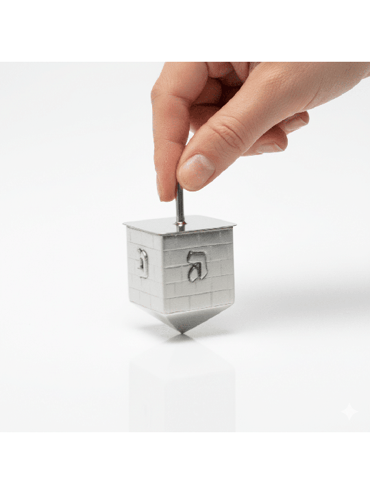 Grand mur de prière en argent sterling Design Dreide , Dreidels , Israël