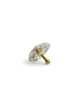 925 Argent sterling et laiton martelé Dreidel , Dreidels , Juda israélien