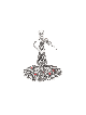 Klezmer Violinist Design Silver Dreidel with Orang , Dreidels , Israel