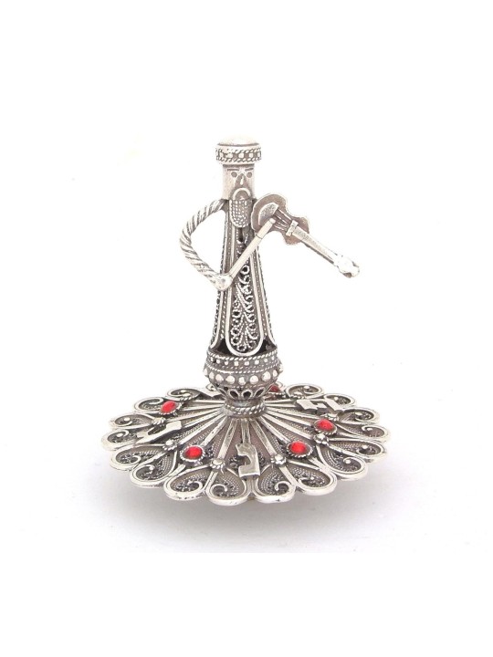Violoniste Klezmer Design Silver Dreidel avec Orang , Dreidels , Israël