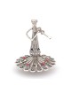 Klezmer Violinist Design Silver Dreidel with Orang , Dreidels , Israel