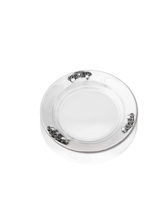 Plateau de Kiddouch en argent sterling en filigrane, cadeaux Tu B'Av, judaïque israélien