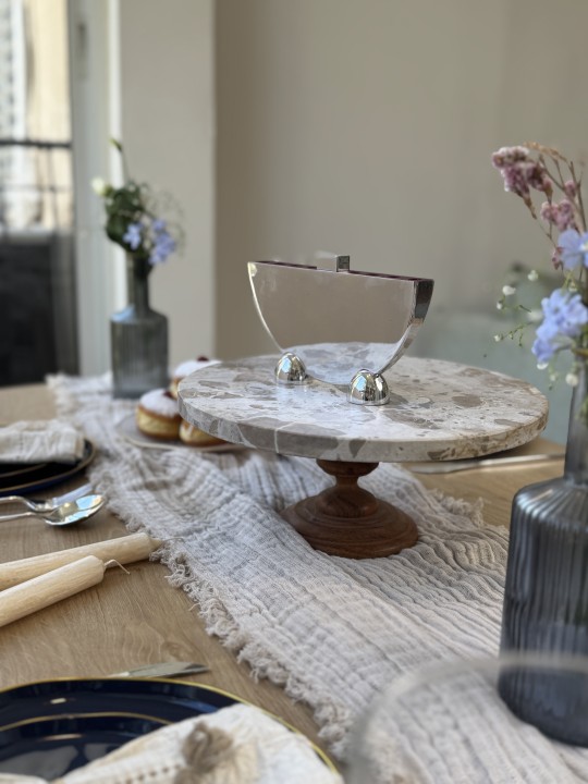Modern Aluminum Menorah that Transforms into Candl , Jewish Wedding Gi