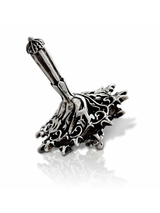 Nature Inspiré Superbe Argent Dreidel Filigree , Dreidels , Israélien