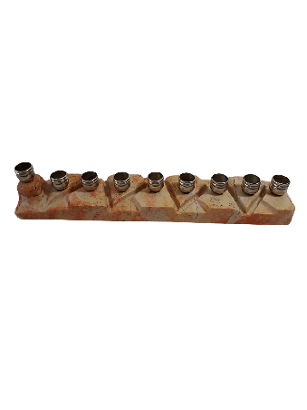 One-of-a-Kind Jerusalem Stone Menorah , Modern Hanukkah Menorahs , Isr