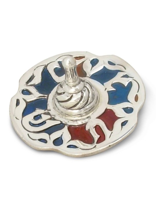 Colorful Sterling Silver Stunning Dreidel , Dreidels , Israeli Judaica