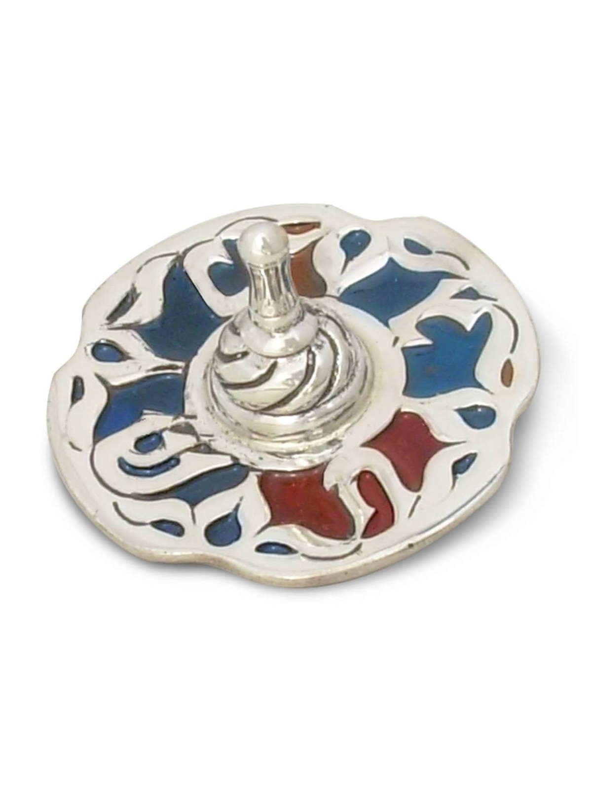 Colorful Sterling Silver Stunning Dreidel , Dreidels , Israeli Judaica