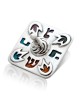 Argent sterling coloré Hanukkah Dreidel avec Col , Dreidels , Israël
