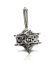 Dreidel en argent sterling décoré floral, Dreidels, Judaica israélien