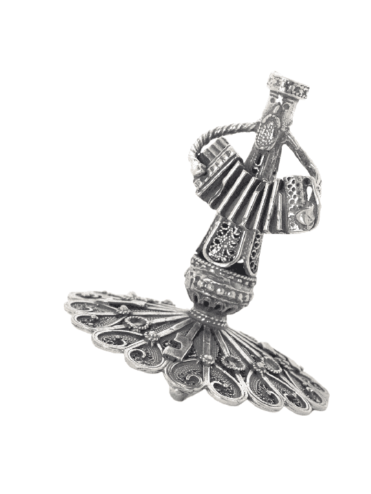 Accordéoniste Musical Sterling Silver Hanukkah Drei , Dreidels , Israël