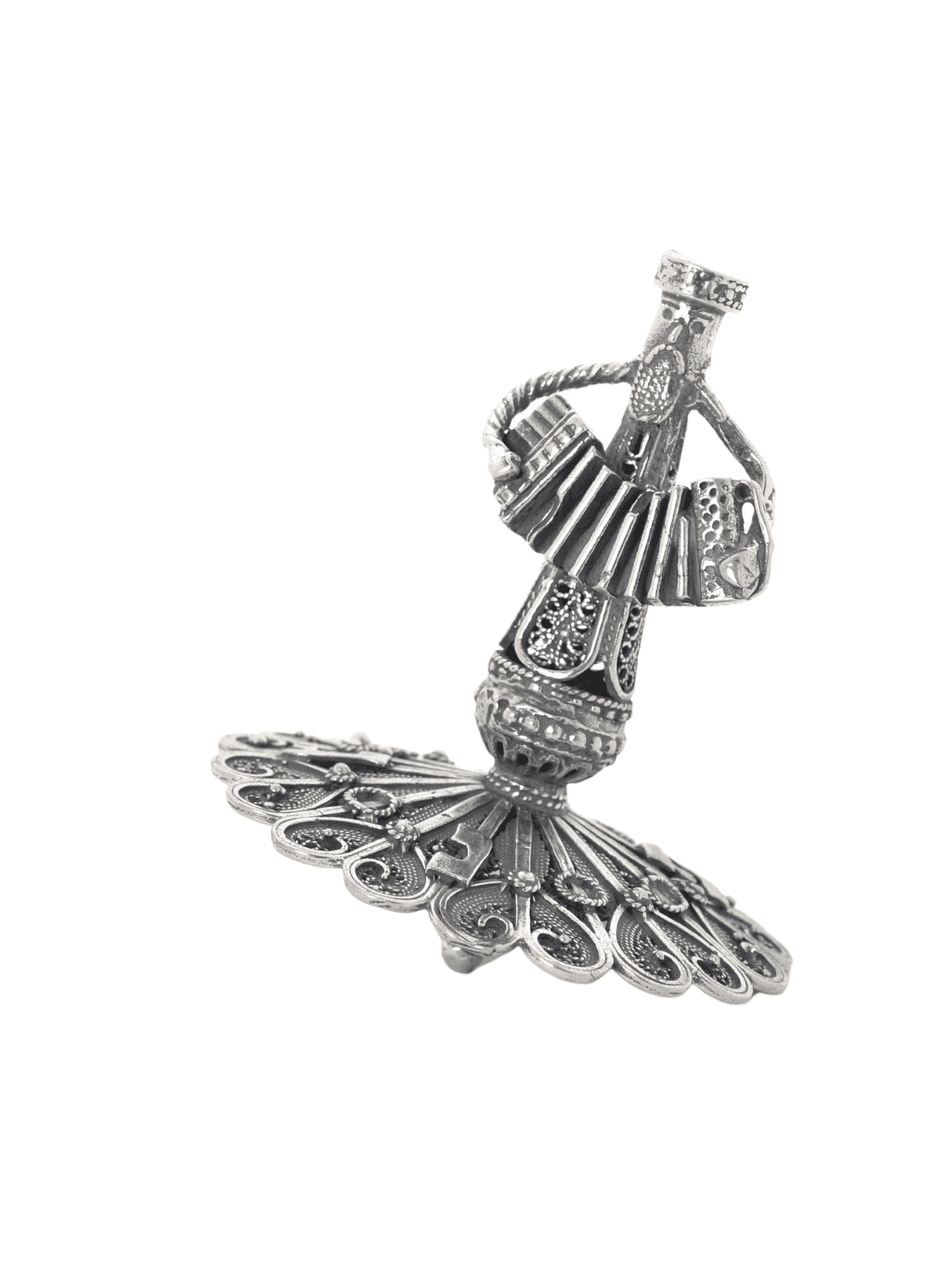 Accordéoniste Musical Sterling Silver Hanukkah Drei , Dreidels , Israël