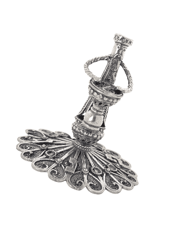 Klezmer Drummer Sterling Silver Hanukkah Dreidel , Hanukkah Gifts , Est