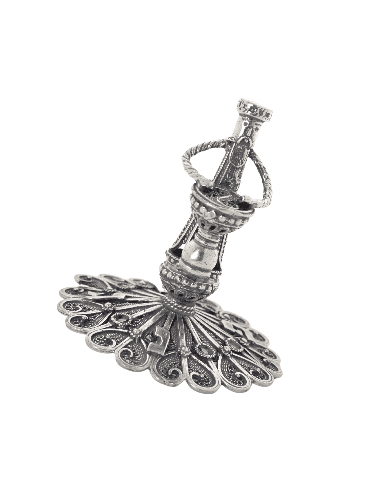 Klezmer Drummer Sterling Silver Hanukkah Dreidel , Hanukkah Gifts , Is