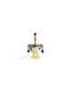 Sterling Silver Blue Enamel & Beads Dreidel , Dreidels , Israeli Judai