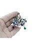 Argent sterling Émail bleu et perles Dreidel , Dreidels , Judai israélien