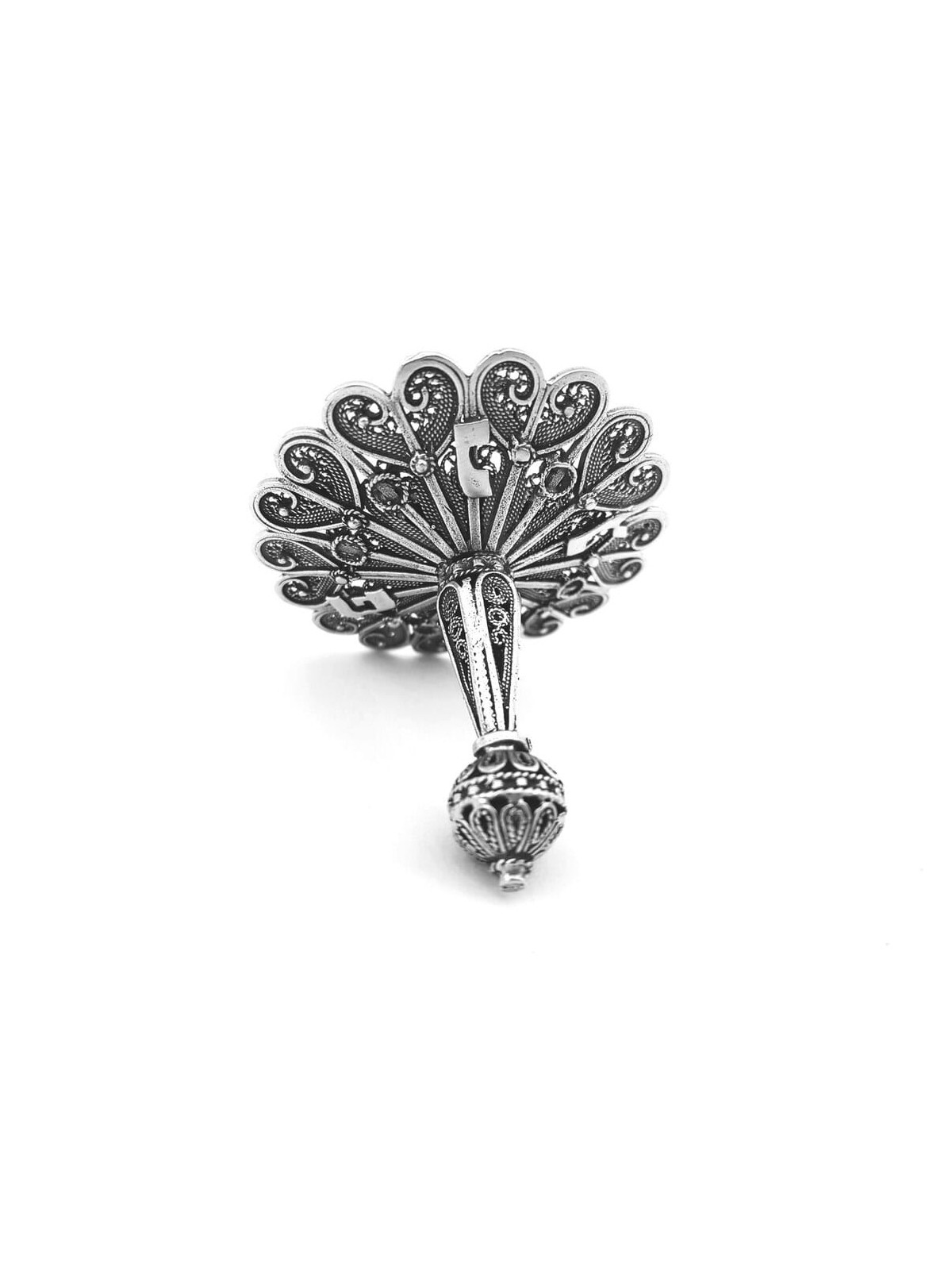 Grands coeurs ornés en forme de filigrane en argent sterling, Dreidels, Israël