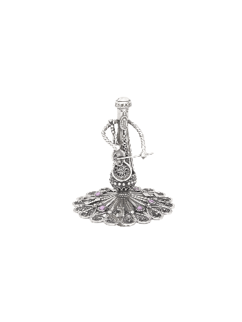 Sterling Silver Music Cellist Player Amethyst Ston , Dreidels , Israel