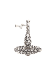Trompette en filigrane d'argent Dreidel avec pierres blanches, Dreidels, israélien