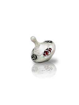 Modern Dreidel with Stunning Colorful Enamel , Dreidels , Israeli Juda
