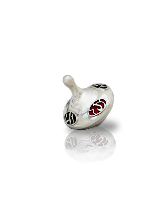 Modern Dreidel with Stunning Colorful Enamel , Dreidels , Israeli Juda